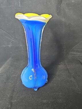 Mid Century Jack-in-the-Pulpit Blue and Yellow
